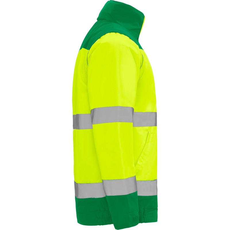 CHAQUETA ACOLCHADA ALTA VISIBILIDAD IMPERMEABLE DESMONTABLE