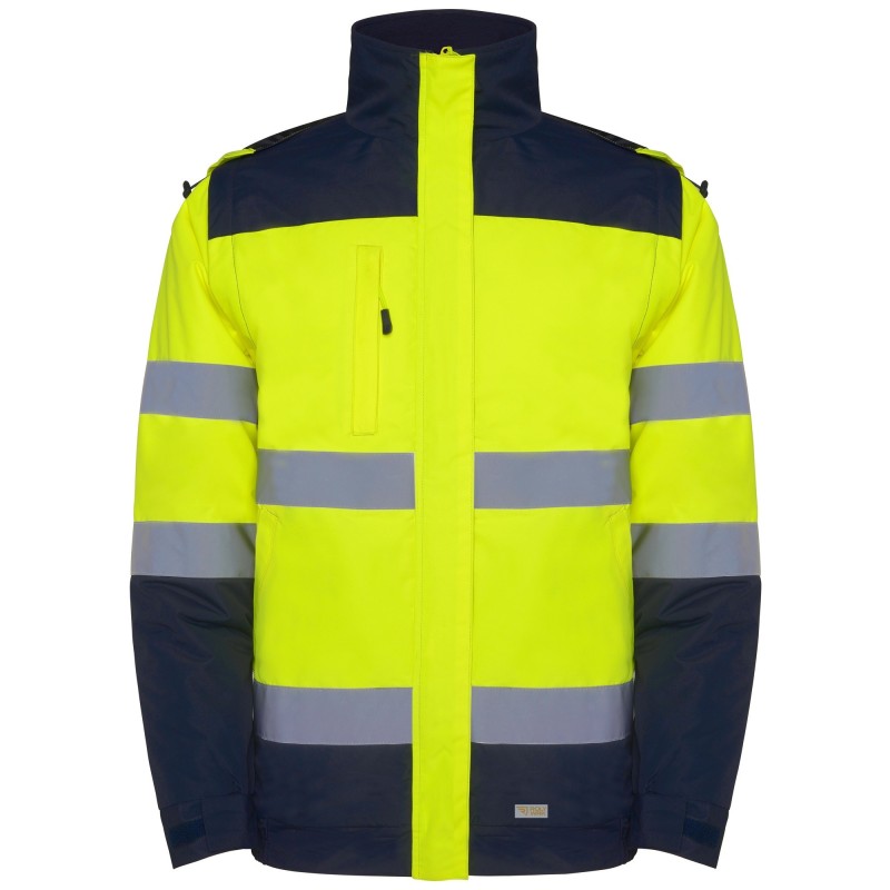 CHAQUETA ACOLCHADA ALTA VISIBILIDAD IMPERMEABLE DESMONTABLE