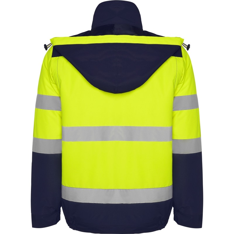 CHAQUETA ACOLCHADA ALTA VISIBILIDAD IMPERMEABLE DESMONTABLE