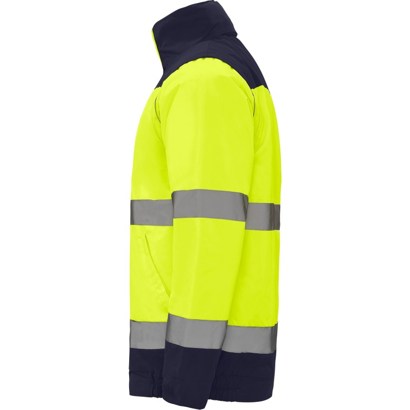 CHAQUETA ACOLCHADA ALTA VISIBILIDAD IMPERMEABLE DESMONTABLE