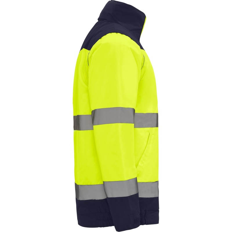 CHAQUETA ACOLCHADA ALTA VISIBILIDAD IMPERMEABLE DESMONTABLE