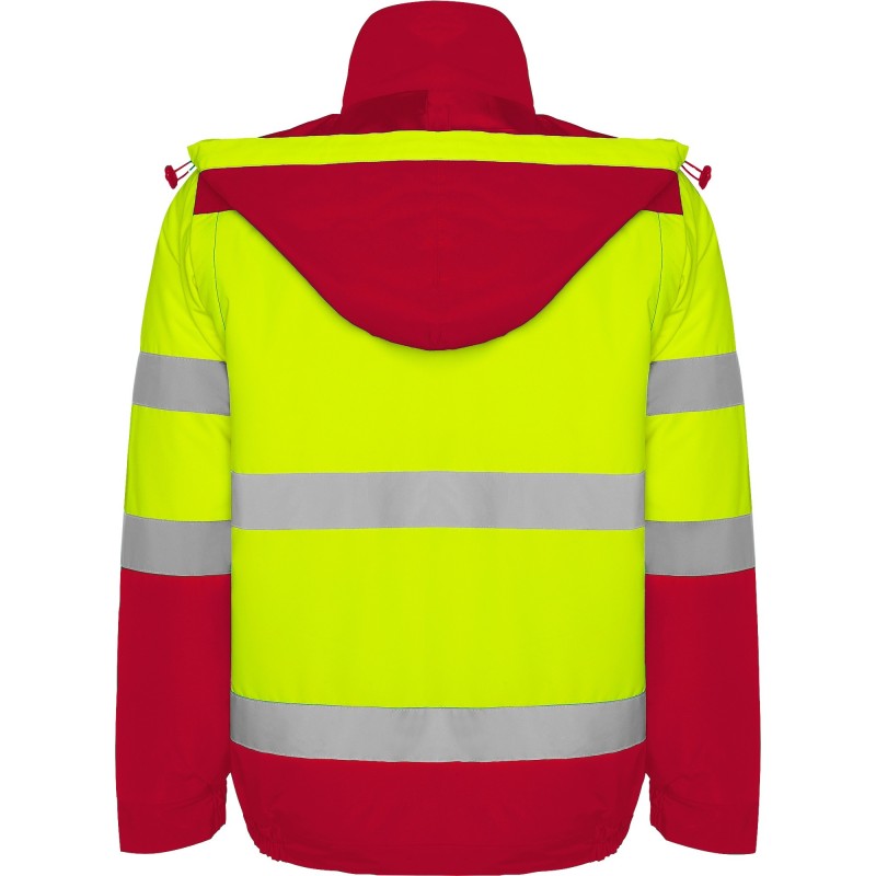 CHAQUETA ACOLCHADA ALTA VISIBILIDAD IMPERMEABLE DESMONTABLE