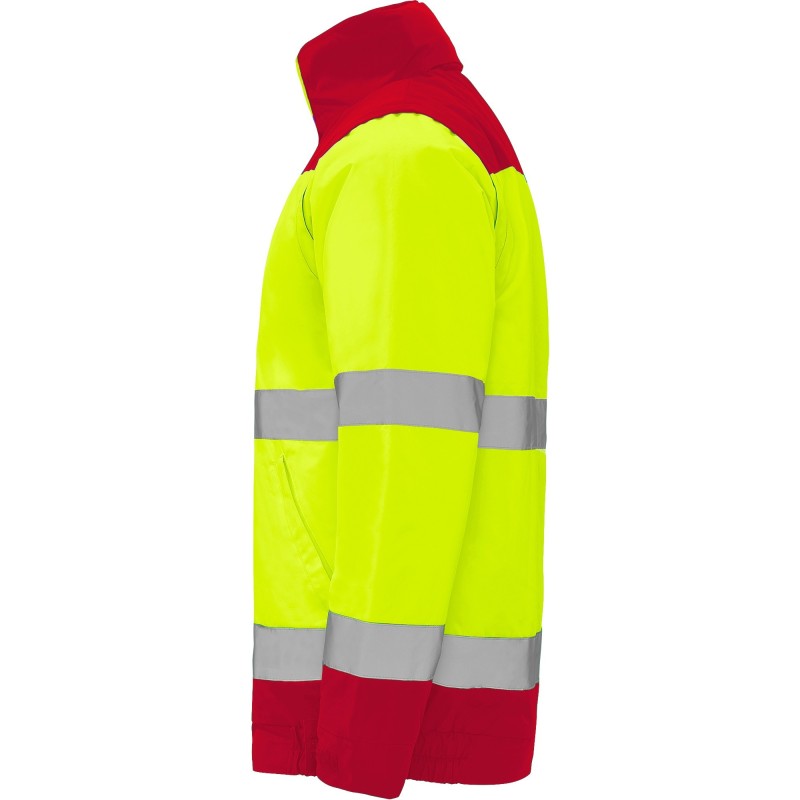 CHAQUETA ACOLCHADA ALTA VISIBILIDAD IMPERMEABLE DESMONTABLE