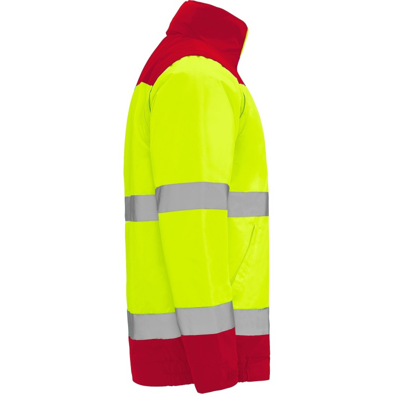 CHAQUETA ACOLCHADA ALTA VISIBILIDAD IMPERMEABLE DESMONTABLE