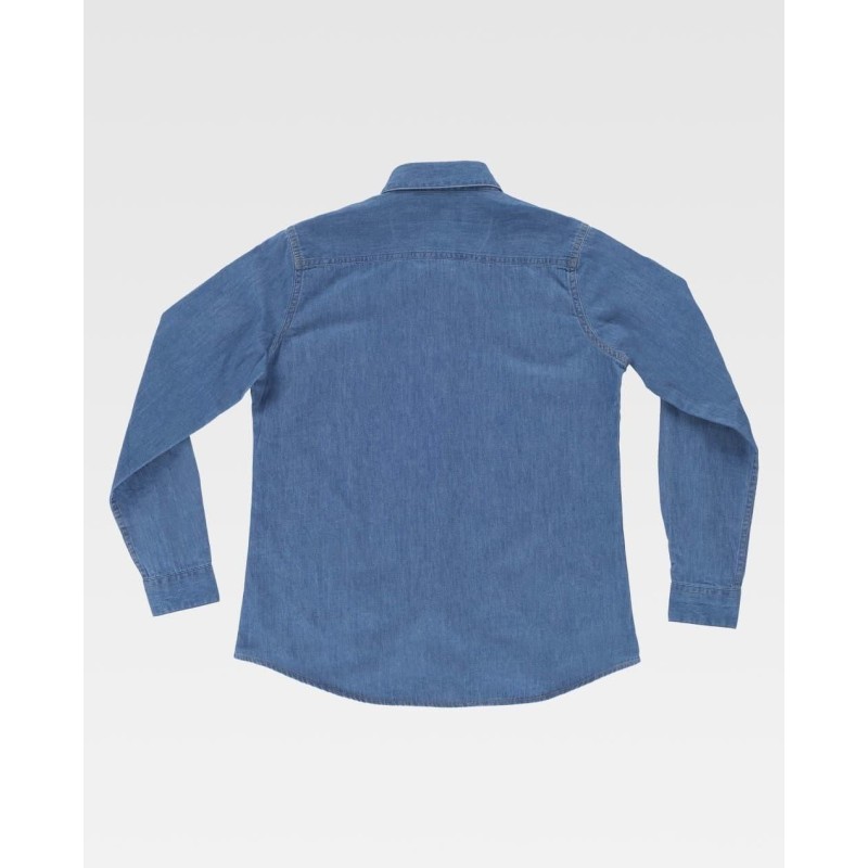 BLUSA VAQUERO M/L BOTONES DE MADERA