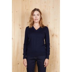 ⭐ JERSEY DE CHICA ECOLÓGICO CUELLO V | Azules de Vergara