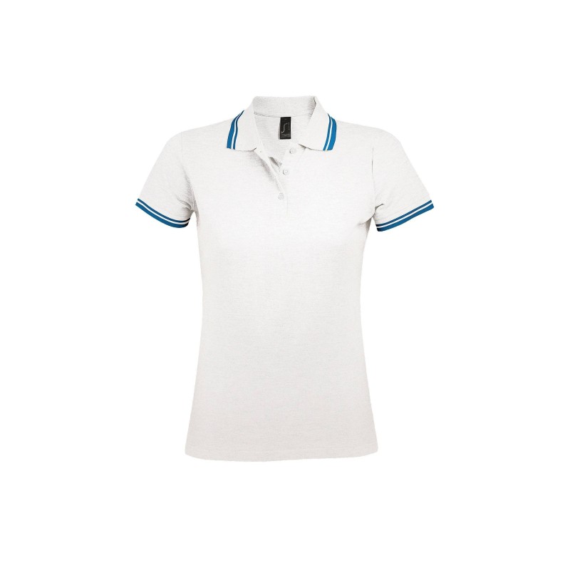 POLO MUJER COMBINADO 100% ALGODÓN