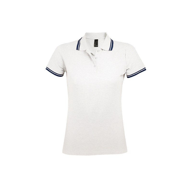 POLO MUJER COMBINADO 100% ALGODÓN