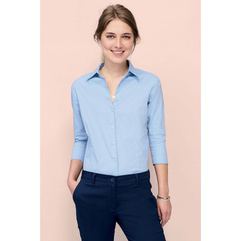 CAMISA MUJER ELASTANO MANGA 3/4