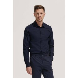 ⭐ CAMISA SLIM FIT ELASTANO MANGA LARGA | Azules de Vergara