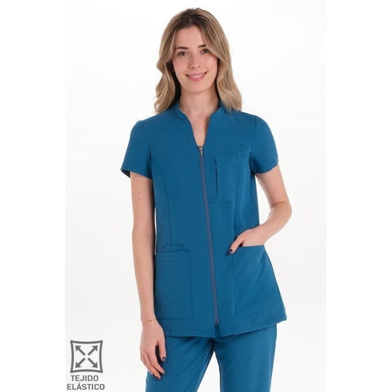 CHAQUETA SANITARIA MUJER STRETCH ENTALLADA