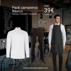 ⭐ PACK CAMARERO BÁSICO CHICO | Azules de Vergara