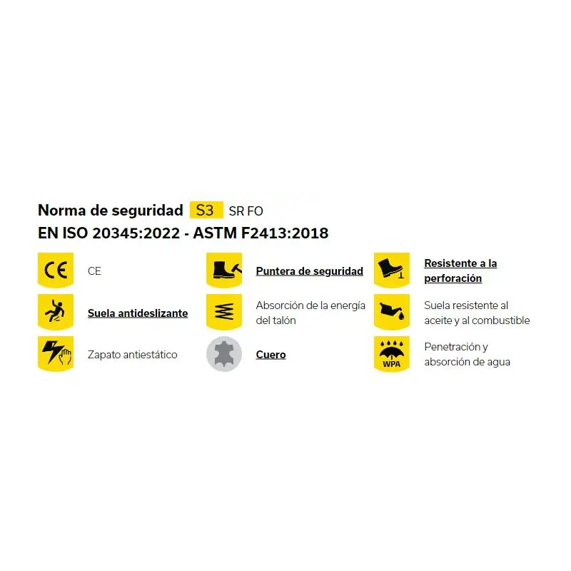 Zapato de Seguridad S3 SCR FO