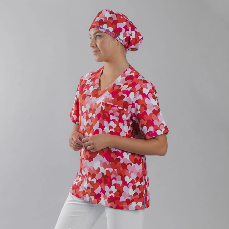 CASACA CORAZONES ROJO AGATHA
