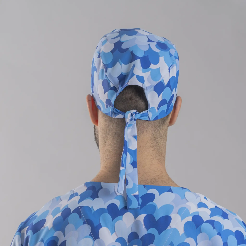 GORRO TIRAS CORAZON AZUL AGATHA