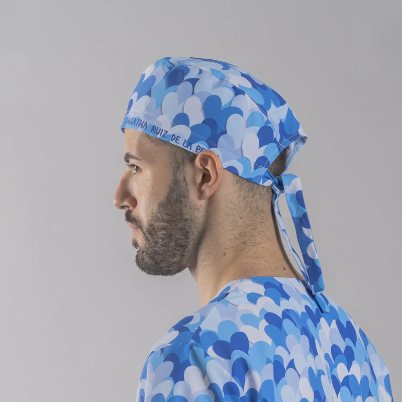GORRO TIRAS CORAZON AZUL AGATHA