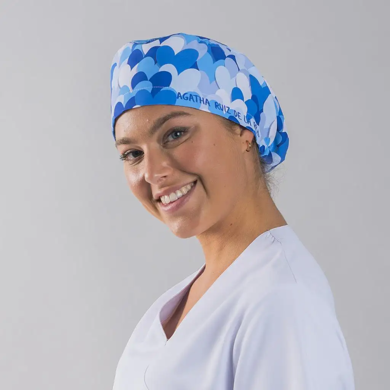 GORRO GOMA CORAZON AZUL AGATHA