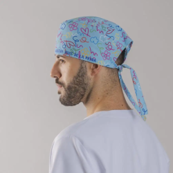 ⭐ GORRO TIRAS PINCELADA AGATHA | Azules de Vergara