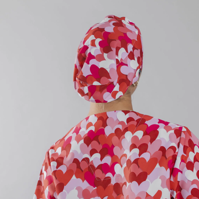 GORRO GOMA CORAZON ROJO AGATHA