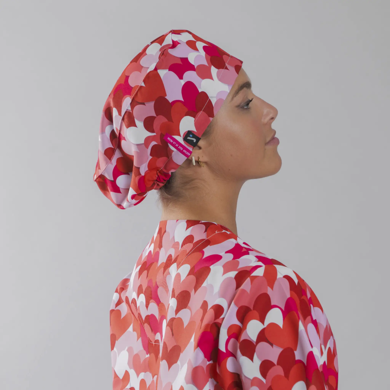 GORRO GOMA CORAZON ROJO AGATHA