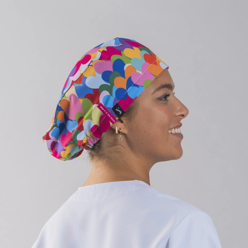 GORRO GOMA CORAZON MULTICOLOR AGATHA