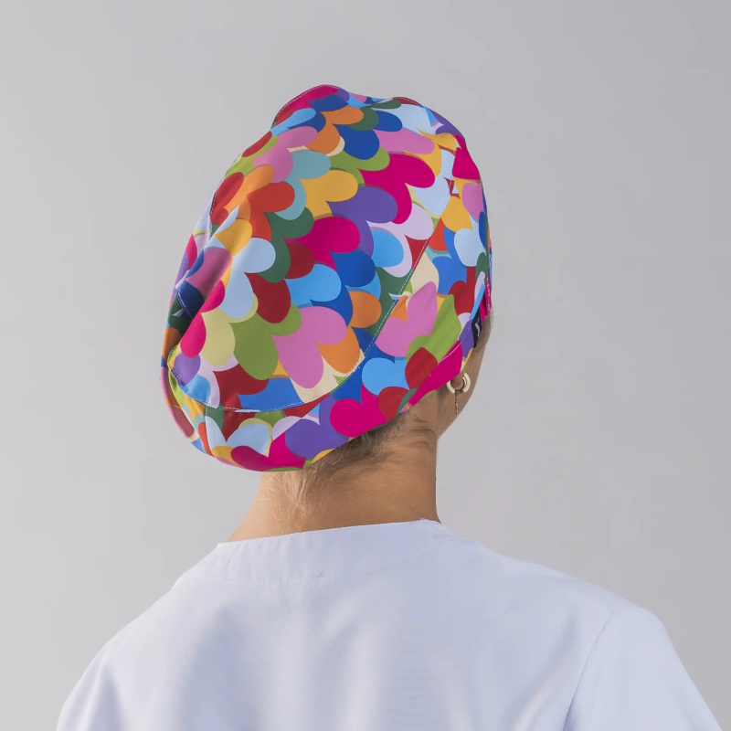GORRO GOMA CORAZON MULTICOLOR AGATHA