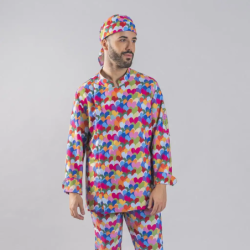 ⭐ CHAQUETA COCINA MULTICOLOR AGATHA | Azules de Vergara