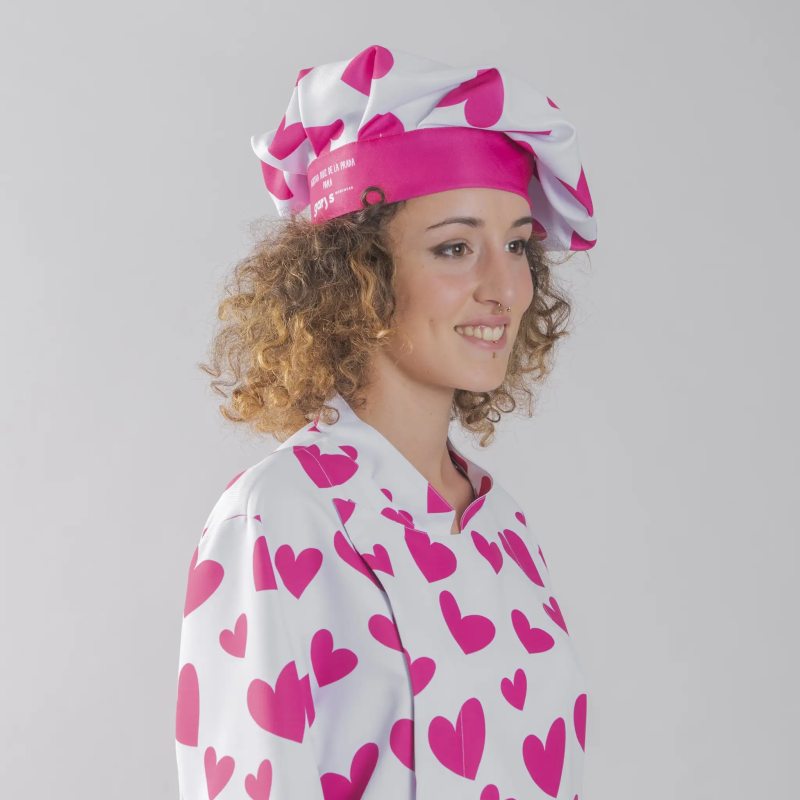 GORRO GRAN CHEF CORAZÓN ROSA AGATHA