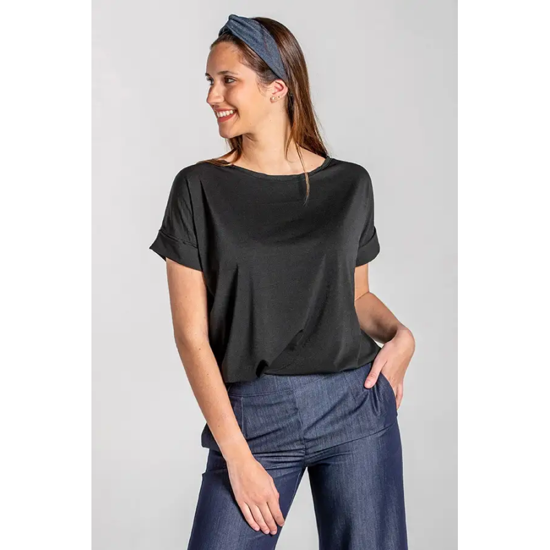 CAMISETA ANCHA ELASTANO