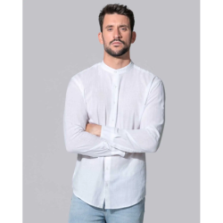 ⭐ CAMISA MANGA LARGA CUELLO MAO DE VERANO | Azules de Vergara