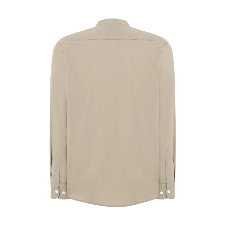 CAMISA MANGA LARGA CUELLO MAO DE VERANO