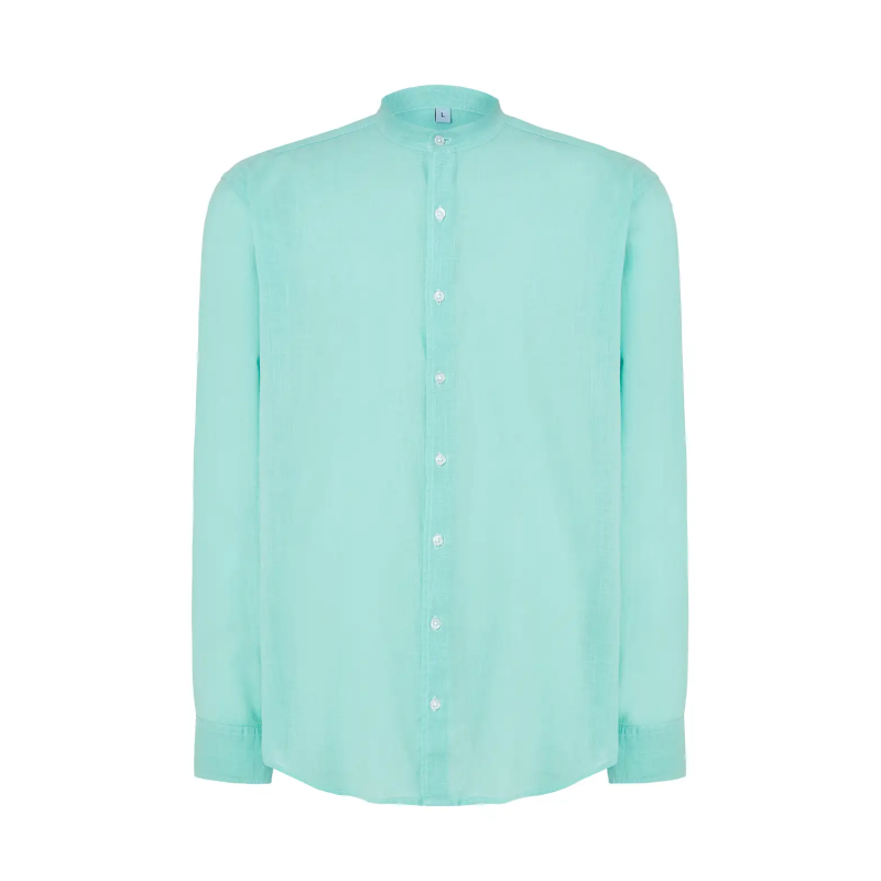 CAMISA MANGA LARGA CUELLO MAO DE VERANO