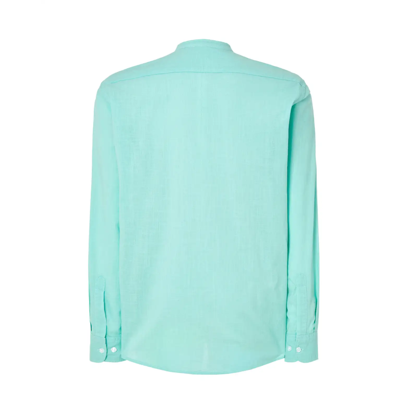 CAMISA MANGA LARGA CUELLO MAO DE VERANO