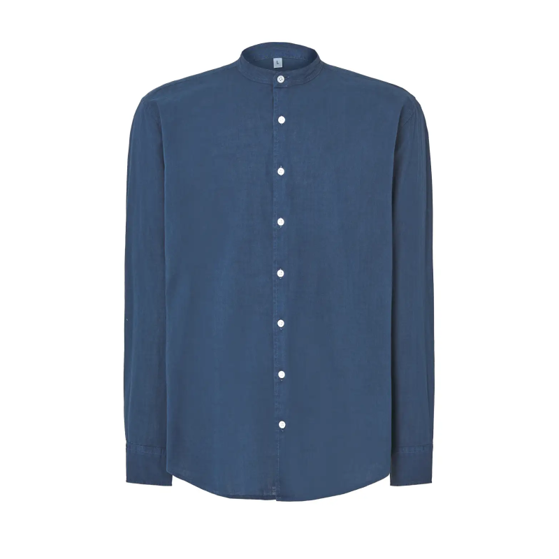 CAMISA MANGA LARGA CUELLO MAO DE VERANO