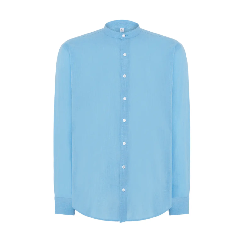 CAMISA MANGA LARGA CUELLO MAO DE VERANO
