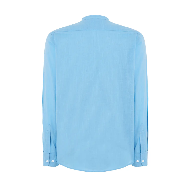 CAMISA MANGA LARGA CUELLO MAO DE VERANO