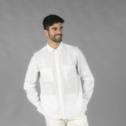 ⭐ GUAYABERA LINO ALGODÓN UNISEX | Azules de Vergara