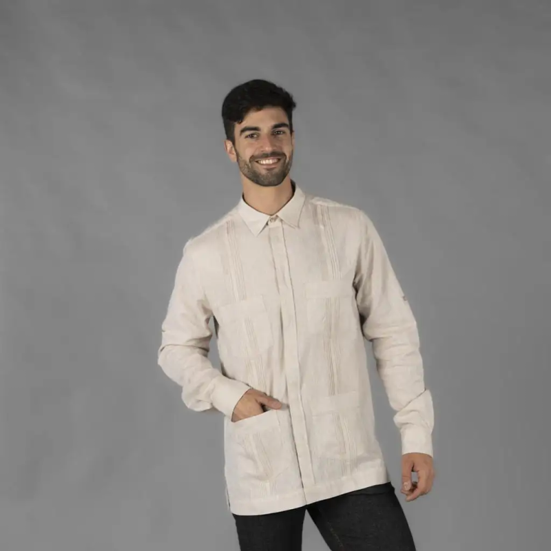 GUAYABERA LINO ALGODÓN UNISEX