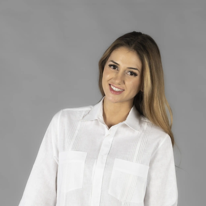 GUAYABERA LINO ALGODÓN MUJER