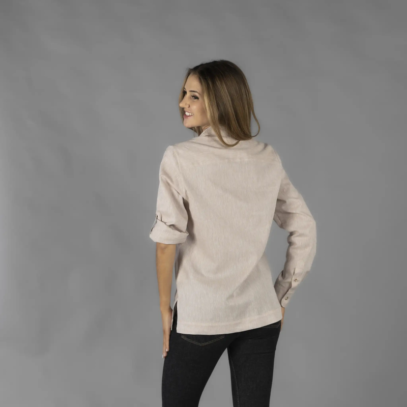 GUAYABERA LINO ALGODÓN MUJER