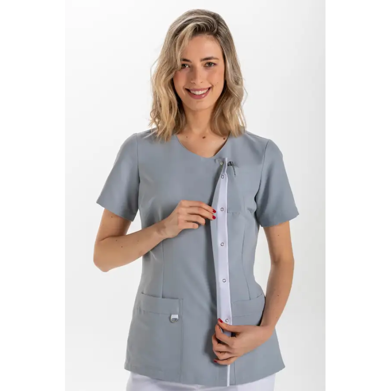 CHAQUETA SANITARIA SRA M/C MICROFIBRA