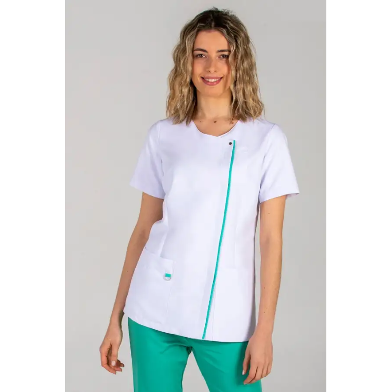 CHAQUETA SANITARIA SRA M/C MICROFIBRA