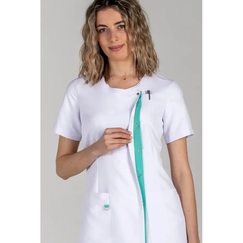CHAQUETA SANITARIA SRA M/C MICROFIBRA