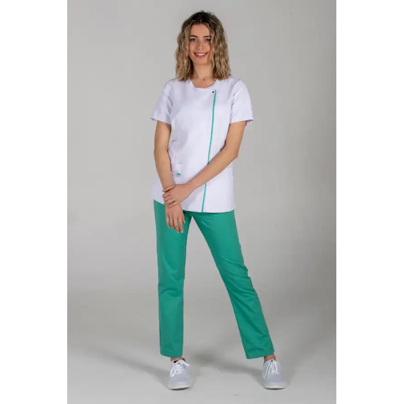 CHAQUETA SANITARIA SRA M/C MICROFIBRA