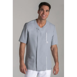 ⭐ CHAQUETA SANITARIA UNISEX M/C MICROFIBRA | Azules de Vergara