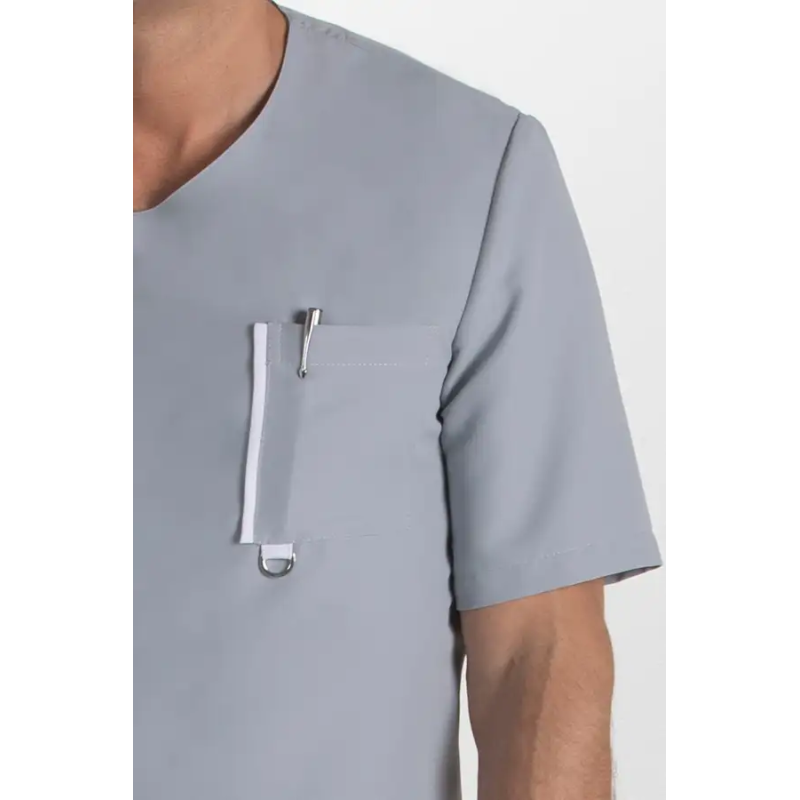 CHAQUETA SANITARIA UNISEX M/C MICROFIBRA