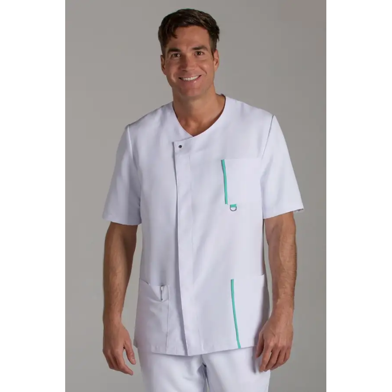 CHAQUETA SANITARIA UNISEX M/C MICROFIBRA