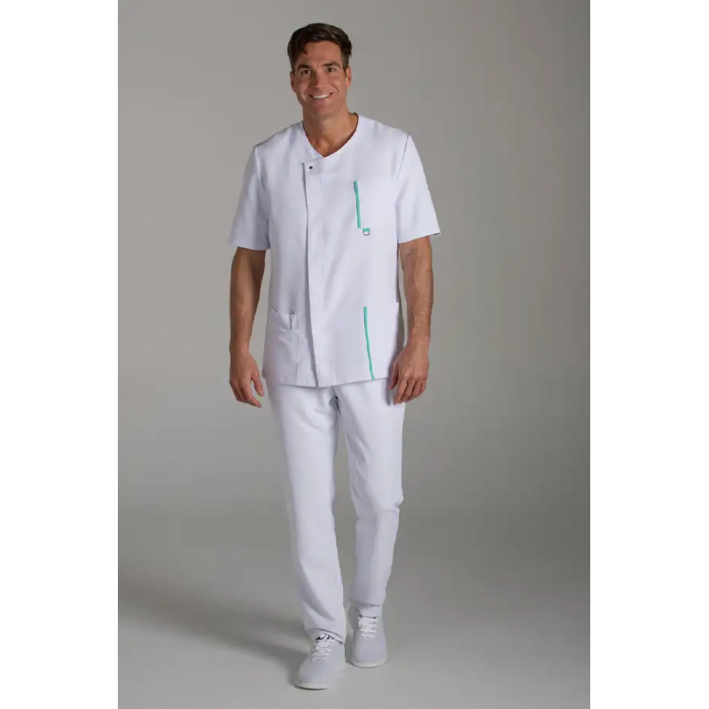 CHAQUETA SANITARIA UNISEX M/C MICROFIBRA