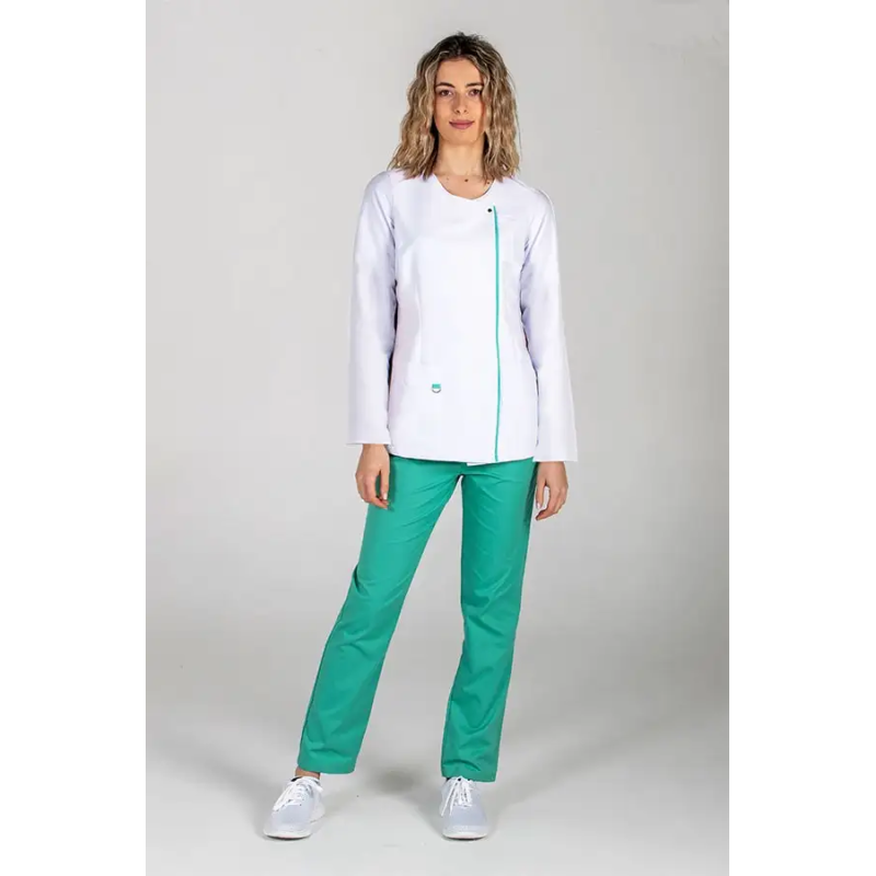 CHAQUETA SANITARIA MUJER M/L MICROFIBRA
