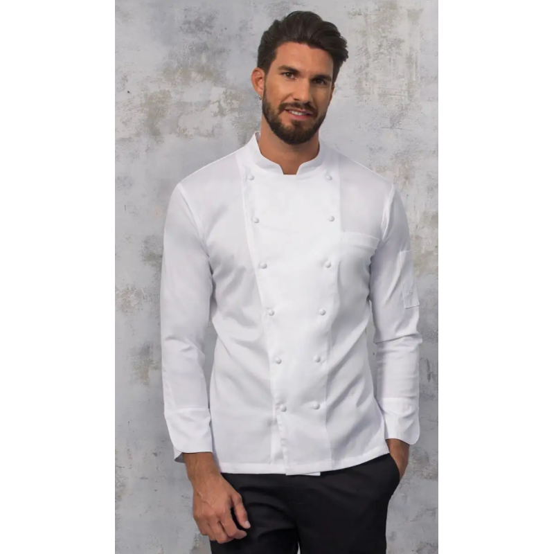 CHAQUETA COCINA CUELLO MAO